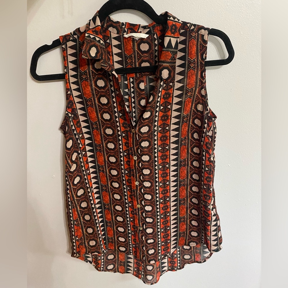 H&M sleeveless Aztec Print top